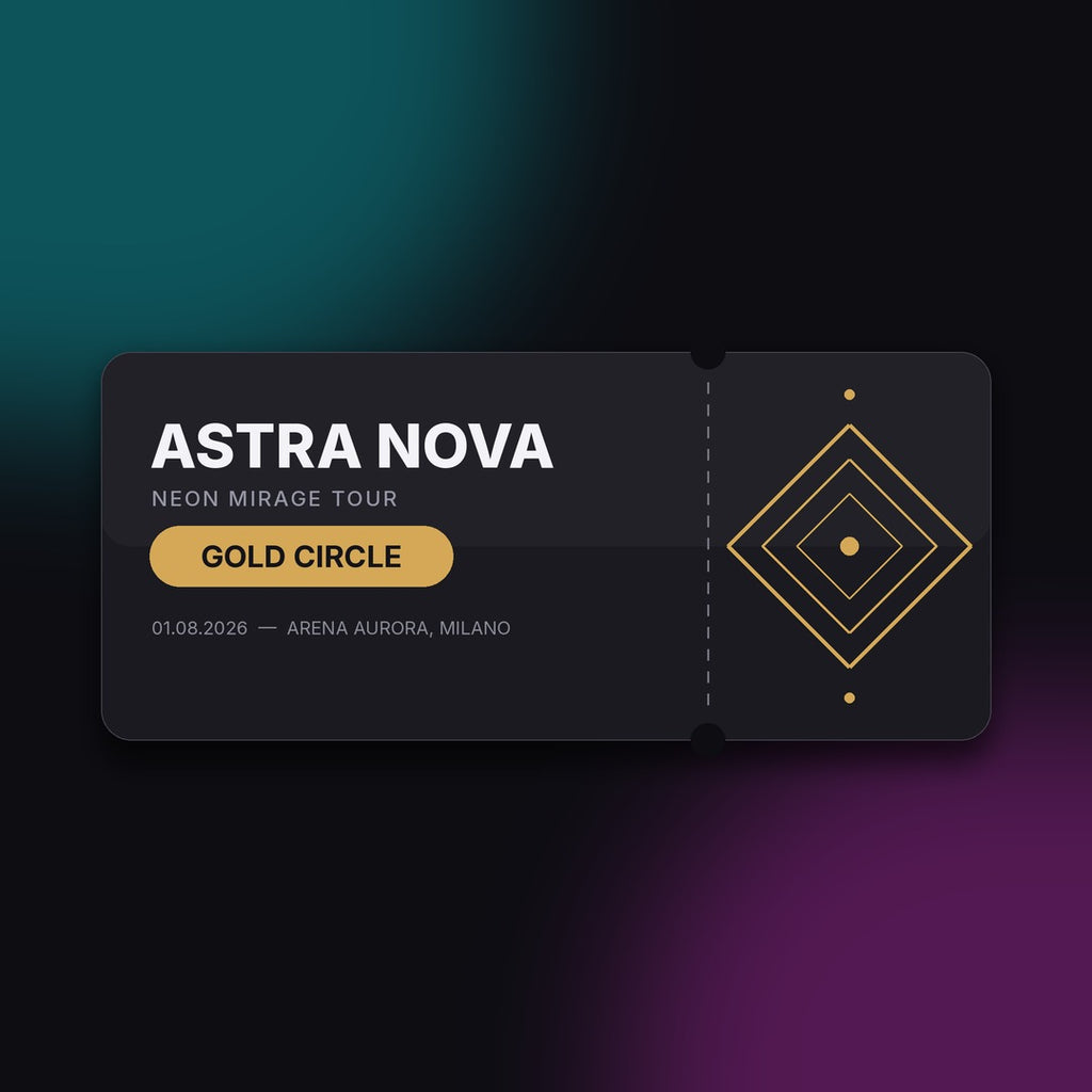 Biglietto Astra Nova · Gold Circle